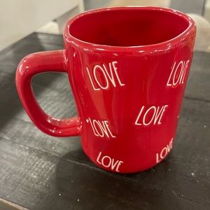 Rae Dunn Valentine Love Red Ceramic Coffee Mug Cup NEW
